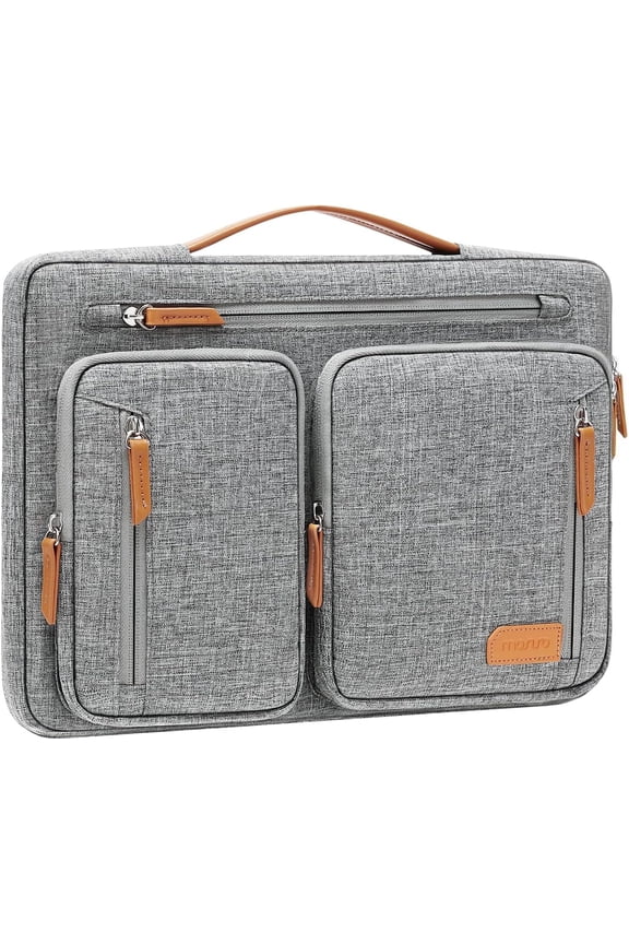 360 Protective Laptop Case 15 inch, Laptop Sleeve Compatible with MacBook Air 15 M5 A3448 M4 A3241 M3 A3114 M2 A2941,Dell XPS,Side Open Carrying Computer Bag with 5 Accessory Pockets&Belt