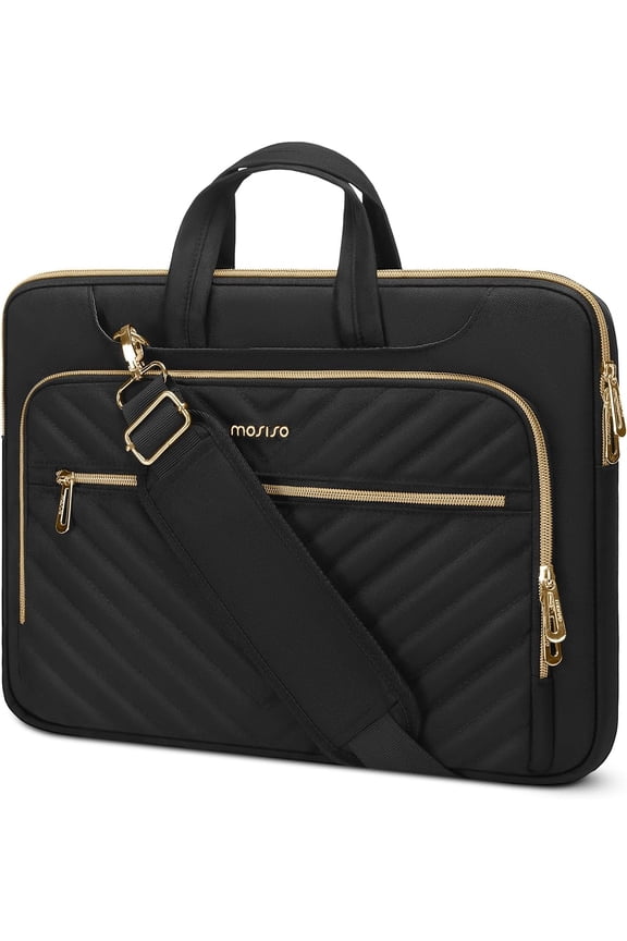 360 Protective Laptop Shoulder Bag,13-13.3 inch Computer Bag Compatible with MacBook Pro 14, HP, Dell, Asus Notebook