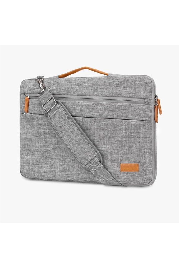 360 Protective Laptop Shoulder Bag, 15-15.6 inch Side Open Computer Bag Compatible with MacBook Pro 16 inch, HP, Dell, Lenovo, Asus Notebook with 2 Bevel Horizontal Pockets & Handle