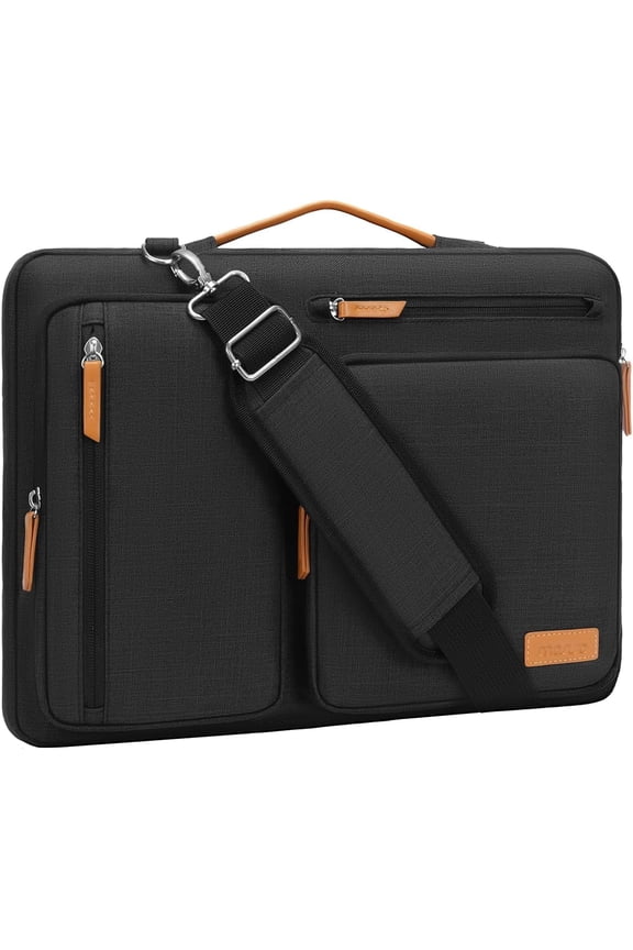 Adjustable Strap 15-16'' Laptop Shoulder Bag, Black