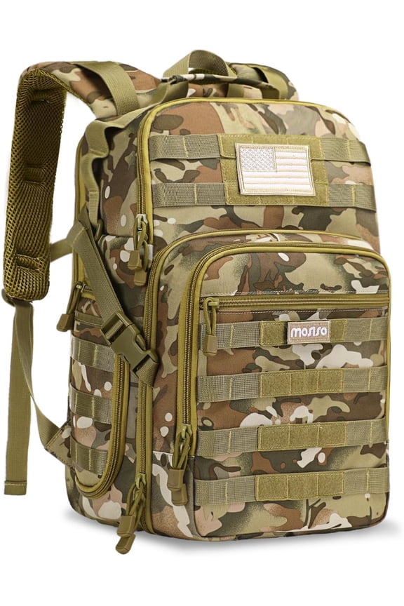 Camera Backpack, DSLR/SLR/Mirrorless Photography Tactical Camera Bag Case with Tripod Holder & 15-16 inch Laptop Compartment & USA Flag Compatible with Canon/Nikon/Sony