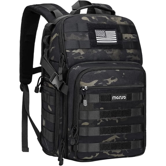MOSISO Camera Backpack, DSLR/SLR/Mirrorless Photography Tactical Camera Bag Case with Tripod Holder & 15-16 inch Laptop Compartment & USA Flag Compatible with Canon/Nikon/Sony