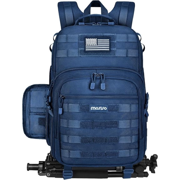 MOSISO Camera Backpack, Tactical Camera Bag Case with Laptop Compartment Compatible with Canon/Nikon/Sony