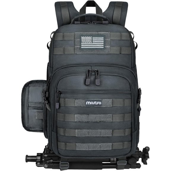 MOSISO Camera Backpack, Tactical Camera Bag Case with Laptop Compartment Compatible with Canon/Nikon/Sony