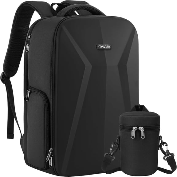 MOSISO Camera Backpack Waterproof Photography Camera Bag with Lens Pouch,15.6 inch Laptop Compartment,Tripod Holder