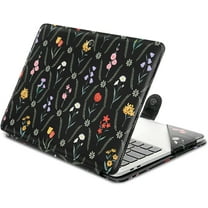 MOSISO Case Compatible with MacBook Air 13 inch M4 M3 M2 M1 2025-2018/Pro 13 inch M2 M1 2025-2016, Aesthetic Simple Floral PU Leather Portfolio Protective Stand Cover