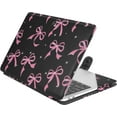 thumbnail image 1 of MOSISO Case Compatible with MacBook Air 13 inch M4 M3 M2 M1 2025-2018/Pro 13 inch M2 M1 2025-2016, Pink Bows PU Leather Portfolio Protective Stand Cover, 1 of 7