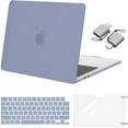 thumbnail image 1 of MOSISO Compatible with 2025-2022 MacBook Air 13.6 inch Case M4 A3240 M3 A3113 M2 A2681, Plastic Hard Shell Case&Keyboard Cover&Screen Protector&Type C Adapter 2 Pack, Lavender Gray, 1 of 6