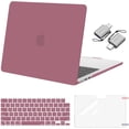 thumbnail image 1 of MOSISO Compatible with 2025-2022 MacBook Air 13.6 inch Case M4 A3240 M3 A3113 M2 A2681, Plastic Hard Shell Case&Keyboard Cover&Screen Protector&Type C Adapter 2 Pack, Dusty Rose, 1 of 6