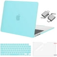 thumbnail image 1 of MOSISO Compatible with 2025-2022 MacBook Air 13.6 inch Case M4 A3240 M3 A3113 M2 A2681, Plastic Hard Shell Case&Keyboard Cover&Screen Protector&Type C Adapter 2 Pack, Turquoise, 1 of 6