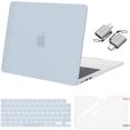 thumbnail image 1 of MOSISO Compatible with 2025-2022 MacBook Air 13.6 inch Case M4 A3240 M3 A3113 M2 A2681, Plastic Hard Shell Case&Keyboard Cover&Screen Protector&Type C Adapter 2 Pack, Baby Blue, 1 of 6