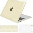 thumbnail image 1 of MOSISO Compatible with MacBook Air 13 inch Case 2022 2021 2020 2019 2018 A2337 M1 A2179 A1932, Glitter Plastic Hard Shell&Keyboard Cover&Screen Film&Storage Bag for MacBook Air 13 inch, 1 of 8