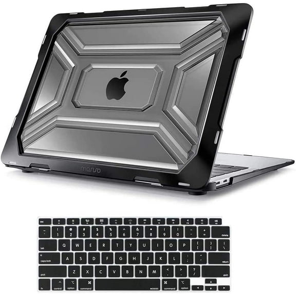 MOSISO Compatible with MacBook Air 13 inch Case 2022 2021 2020 Release A2337 M1 A2179 with Retina Display Touch ID, Heavy Duty Plastic Hard Shell Case with TPU Bumper & Keyboard Cover