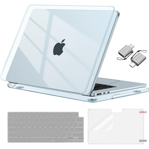MOSISO Compatible with MacBook Air 13 inch Case 2025-2022 M4 A3240 M3 A3113 M2 A2681,Surpass Natural Beauty Hard Shell&Keyboard Cover&Screen Film&Type C for MacBook Air 13.6 inch Case