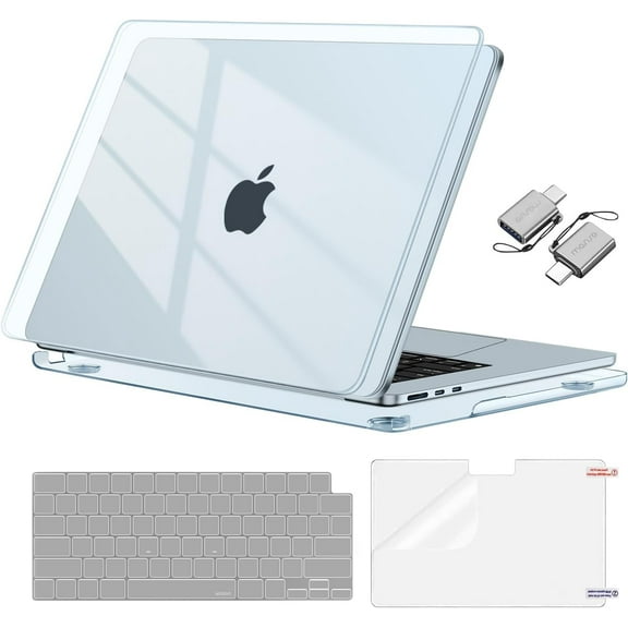 MOSISO Compatible with MacBook Air 13 inch Case 2025-2022 M4 A3240 M3 A3113 M2 A2681,Surpass Natural Beauty Hard Shell&Keyboard Cover&Screen Film&Type C for MacBook Air 13.6 inch Case