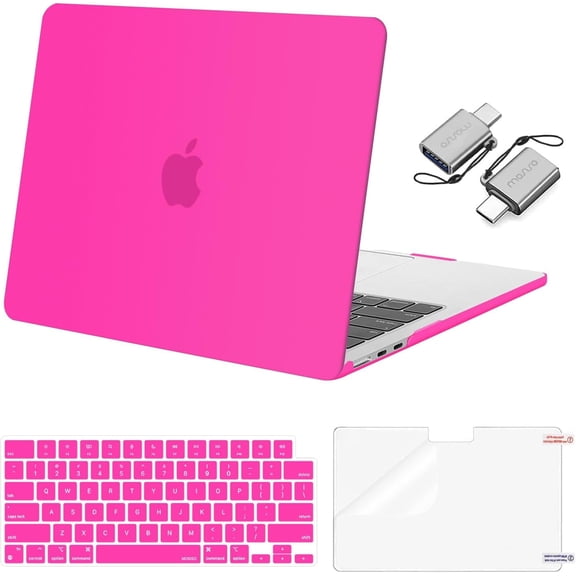 MOSISO Compatible with MacBook Air 13.6 inch Case 2025 2024 2023 2022 M4 A3240 M3 A3113 M2 A2681, Plastic Hard Shell&Keyboard Cover&Screen Film&Type C for MacBook Air 13.6 inch Case