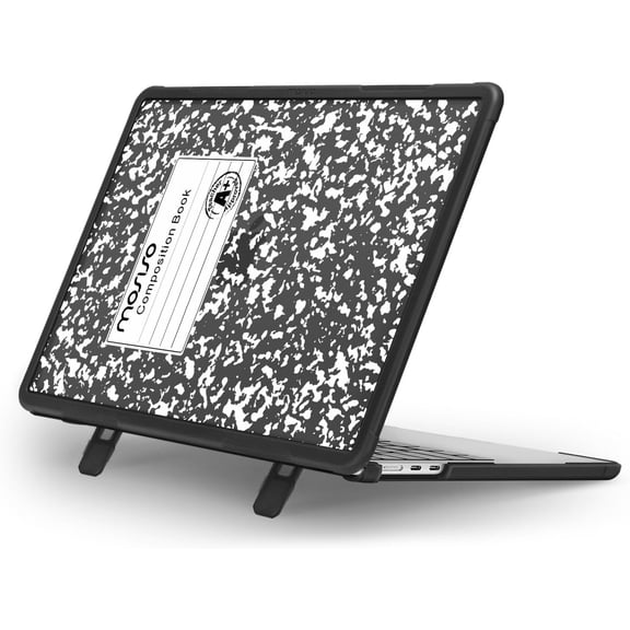 MOSISO Compatible with MacBook Air 13 inch Case 2026-2022 M5 M4 M3 M2 A3449 A3240 A3113 A2681, Composition Book Shockproof Hard Shell Cover with Fold Kickstand for MacBook Air 13.6 inch Case