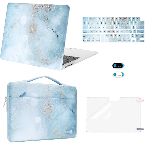 MOSISO Compatible with MacBook Air 13 inch Case 2026 2025 2024 2023 2022 M4 A3240 M3 A3113 M2 A2681,5in1 Set Laptop Hard Shell Protective Case for MacBook Air 13.6 inch