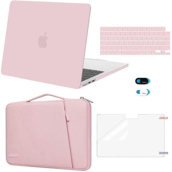 MOSISO Compatible with MacBook Air 13 inch Case 2026 2025 2024 2023 2022,M4 A3240 / M3 A3113 / M2 A2681,5in1 Set Laptop Hard Shell Protective Case for MacBook Air 13.6 inch