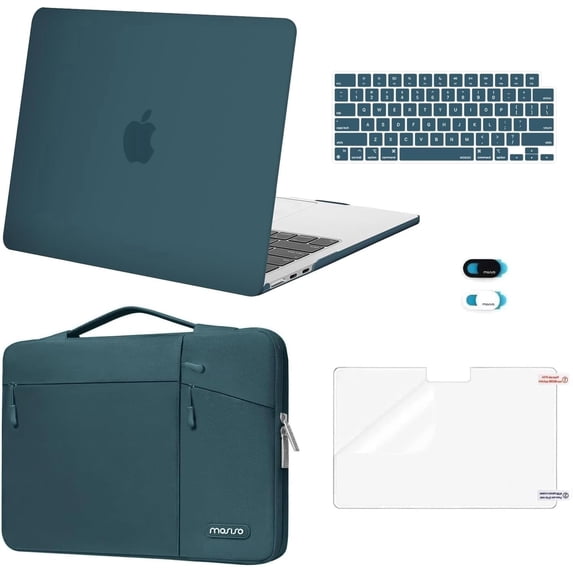 MOSISO Compatible with MacBook Air 13 inch Case 2026 2025 2024 2023 2022,M4 A3240 / M3 A3113 / M2 A2681,5in1 Set Laptop Hard Shell Protective Case for MacBook Air 13.6 inch