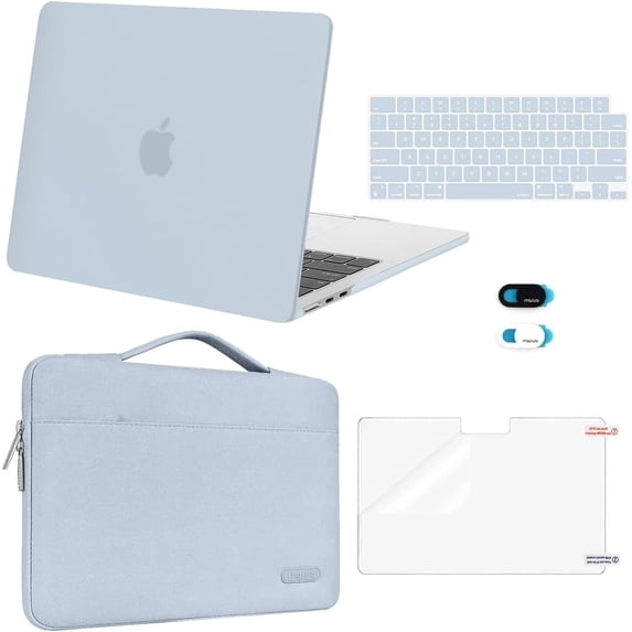 MOSISO Compatible with MacBook Air 13 inch Case 2026 2025 2024 2023 2022,M4 A3240 / M3 A3113 / M2 A2681,5in1 Set Laptop Hard Shell Protective Case for MacBook Air 13.6 inch