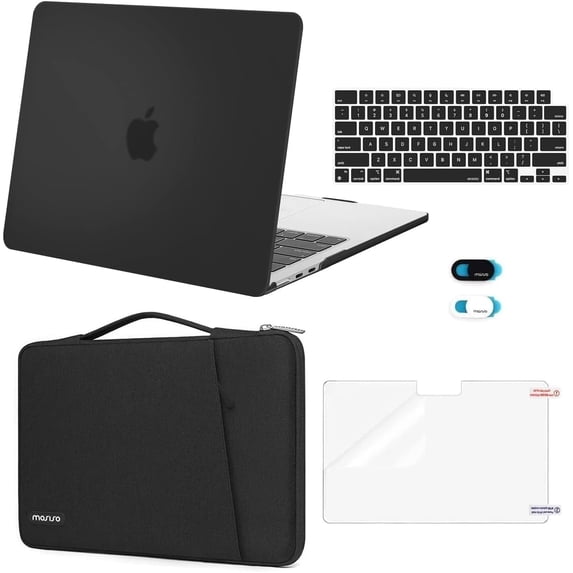 MOSISO Compatible with MacBook Air 13 inch Case 2026 2025 2024 2023 2022,M4 A3240 / M3 A3113 / M2 A2681,5in1 Set Laptop Hard Shell Protective Case for MacBook Air 13.6 inch