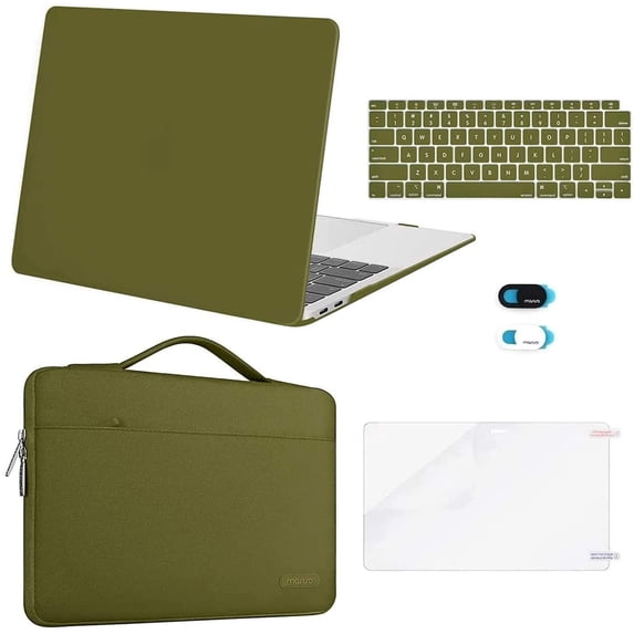 MOSISO Compatible with MacBook Air 13 inch Case M1 Chip 2020 2019 2018 Release A2337 A2179 A1932 Retina Display,5in1 Set Laptop Hard Shell Protective Case