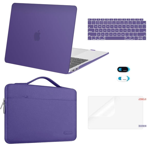 MOSISO Compatible with MacBook Air 13 inch Case M1 Chip 2020 2019 2018 Release A2337 A2179 A1932 Retina Display,5in1 Set Laptop Hard Shell Protective Case