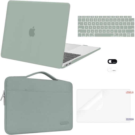 MOSISO Compatible with MacBook Air 13 inch Case M1 Chip 2020 2019 2018 Release A2337 A2179 A1932 Retina Display,5in1 Set Laptop Hard Shell Protective Case