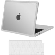 MOSISO Compatible with MacBook Air 13 inch Case M5 2026 M4 2025 M3 M2 2024-2022 A3449 A3240 A3113 A2681, 2 in 1 Kit Crack-Resistant Hard Case with Soft TPU Bumper for MacBook Air 13.6