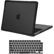 MOSISO Compatible with MacBook Air 13 inch Case M5 2026 M4 2025 M3 M2 2024-2022 A3449 A3240 A3113 A2681, 2 in 1 Kit Crack-Resistant Hard Case with Soft TPU Bumper for MacBook Air 13.6