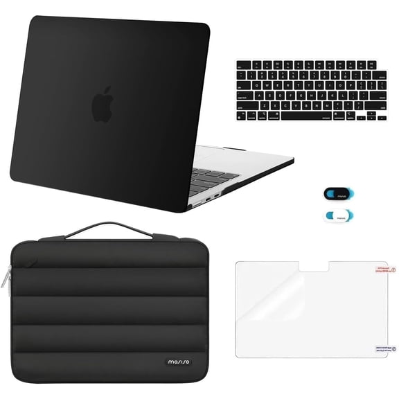 MOSISO Compatible with MacBook Air 13 inch Case 2026 2025 2024 2023 2022 M4 A3240 M3 A3113 M2 A2681, 5 in1 Set Hard Case for MacBook Air 13.6 Case