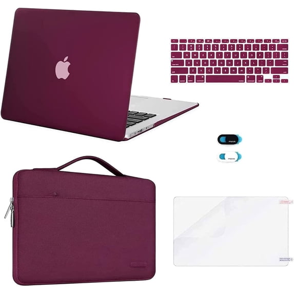 MOSISO Compatible with MacBook Air 13 inch Case (A1369 A1466, Older Version 2010-2017 Release),5in1 Set Laptop Hard Shell Protective Case