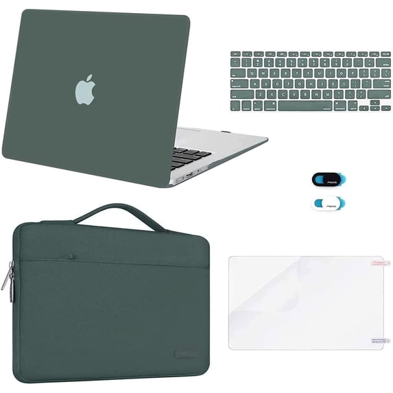MOSISO Compatible with MacBook Air 13 inch Case (A1369 A1466, Older Version 2010-2017 Release),5in1 Set Laptop Hard Shell Protective Case