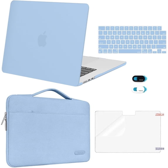 MOSISO Compatible with MacBook Air 15 inch Case 2026 2025 2024 2023 Release M4 A3241 M3 A3114 M2 A2941,5in1 Set Laptop Hard Shell Protective Case