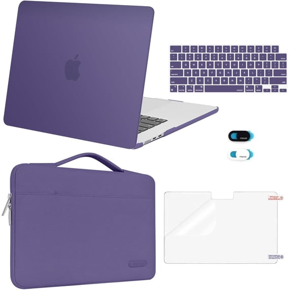 MOSISO Compatible with MacBook Air 15 inch Case 2026 2025 2024 2023 Release M4 A3241 M3 A3114 M2 A2941,5in1 Set Laptop Hard Shell Protective Case