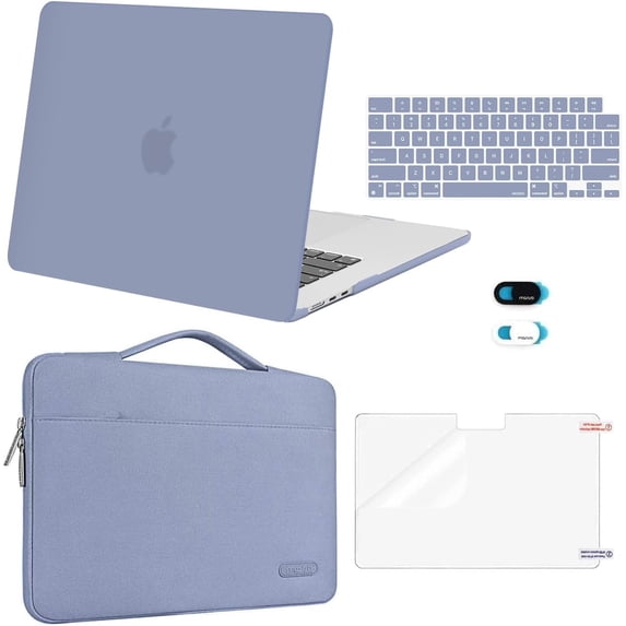 MOSISO Compatible with MacBook Air 15 inch Case 2026 2025 2024 2023 Release M4 A3241 M3 A3114 M2 A2941,5in1 Set Laptop Hard Shell Protective Case