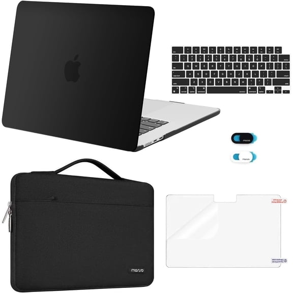MOSISO Compatible with MacBook Air 15 inch Case 2026 2025 2024 2023 Release M4 A3241 M3 A3114 M2 A2941,5in1 Set Laptop Hard Shell Protective Case