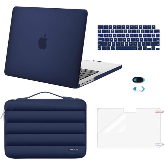MOSISO Compatible with MacBook Pro 13 inch Case M1/M2/2016-2022, Fits A2338 A2251 A2289 A2159 A1989 A1708 A1706 Model, 5 in 1 Set Laptop Protective Case
