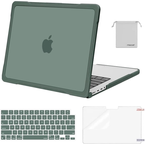 MOSISO Compatible with MacBook Pro 14 inch Case M5 2026 / M4 / M3 / M2 / M1 2025-2021, 4 in 1 Kit Anti-Crack Hard Shell with TPU Bumper