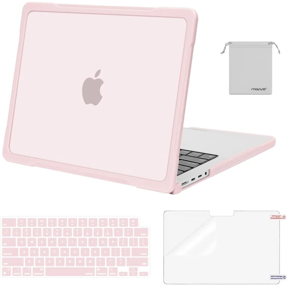 MOSISO Compatible with MacBook Pro 14 inch Case M5 2026 / M4 / M3 / M2 / M1 2025-2021, 4 in 1 Kit Anti-Crack Hard Shell with TPU Bumper