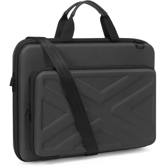 MOSISO Hard Shell Laptop Case for Men Women,15-15.6 inch Computer Bag Compatible with MacBook, HP, Dell, Lenovo, Asus, Notebook,13.3 inch Laptop Bag with Front Pocket & Shoulder Strap
