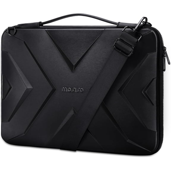 MOSISO Hard Shell Laptop Sleeve Shoulder Bag, 15.6 inch Computer Bag Compatible with MacBook, HP, Dell, Lenovo, Asus, Notebook, 16 inch Symmetric Geometric Waterproof EVA Carrying Case