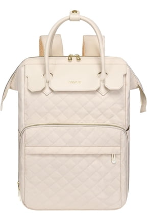 Laptop Backpack for Women Men, 15-15.6 inch Rhombus Quilted Flight Approved Travel Backpack with PU Handle, 16 inch Carry on Daypack with USB Port for College Work Business