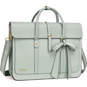 Laptop Bag for Women, 17 inch PU Leather Laptop Shoulder Bags Convertible Backpack, 17.3 inch Messenger Bags Casual Handbag Work Briefcase Travel Computer Bag w
