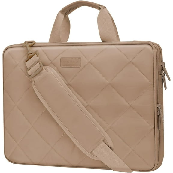 MOSISO Laptop Shoulder Bag, 13.3 inch Sleeve Laptop Bag, Double Layer Fluffy Padded with Anti-theft Zipper 360 Protective