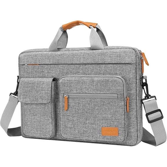 MOSISO Laptop Shoulder Bag, 15-15.6 inch Computer Bag Compatible with MacBook Pro 16, HP, Dell, Lenovo, Asus Notebook, Messenger Briefcase with 1 Raised & 1 Flapover & 2 Horizontal Pockets