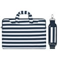 thumbnail image 1 of MOSISO Laptop Shoulder Bag Messenger Laptop Case/ Notebook Case 13-13.3 Inch Handbag Briefcase Sleeve Case Cover with Back Trolley Belt,Navy Blue Stripe, 1 of 7