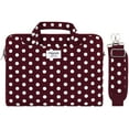 thumbnail image 1 of MOSISO Laptop Shoulder Bag Compatible with MacBook Pro 16 inch 2021 M1 Pro/Max A2485/2019-2020 A2141/Pro Retina 15 A1398, 15-15.6 inch Notebook, Dots Carrying Briefcase Sleeve with Trolley Belt, Red, 1 of 7