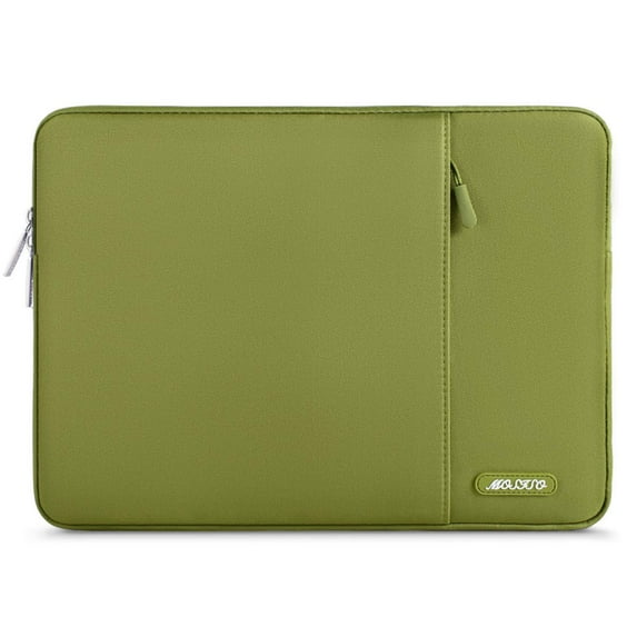 MOSISO Laptop Sleeve Bag 13-13.3 Inch for MacBook Pro, MacBook Air Water Repellent Polyester Notebook Protective Case Cover with Pocket,Chartreuse